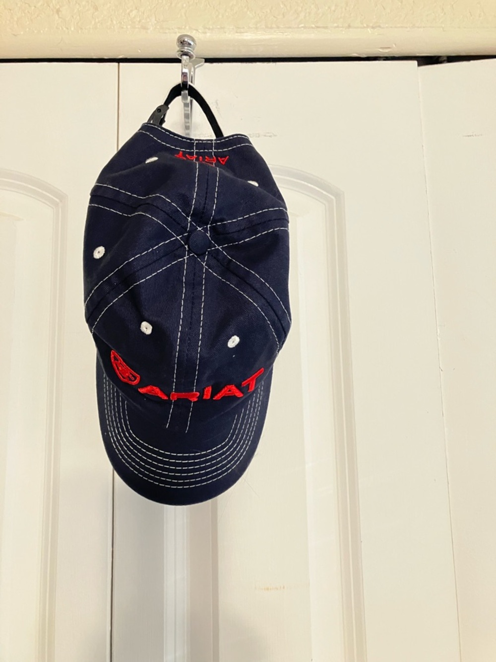 Team ARIAT  Navy baseball Cap with Red Embroidered Logo